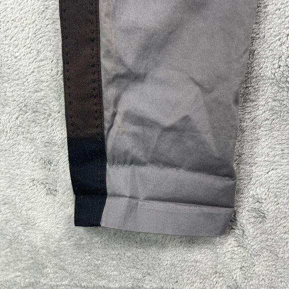 Zadig & Voltaire Pomelo Pants Womens 34 Gray Striped Cotton Mid-Rise Button-Fly - Picture 10 of 16